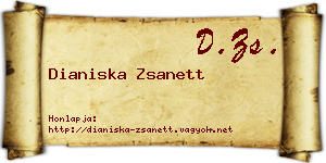 Dianiska Zsanett névjegykártya